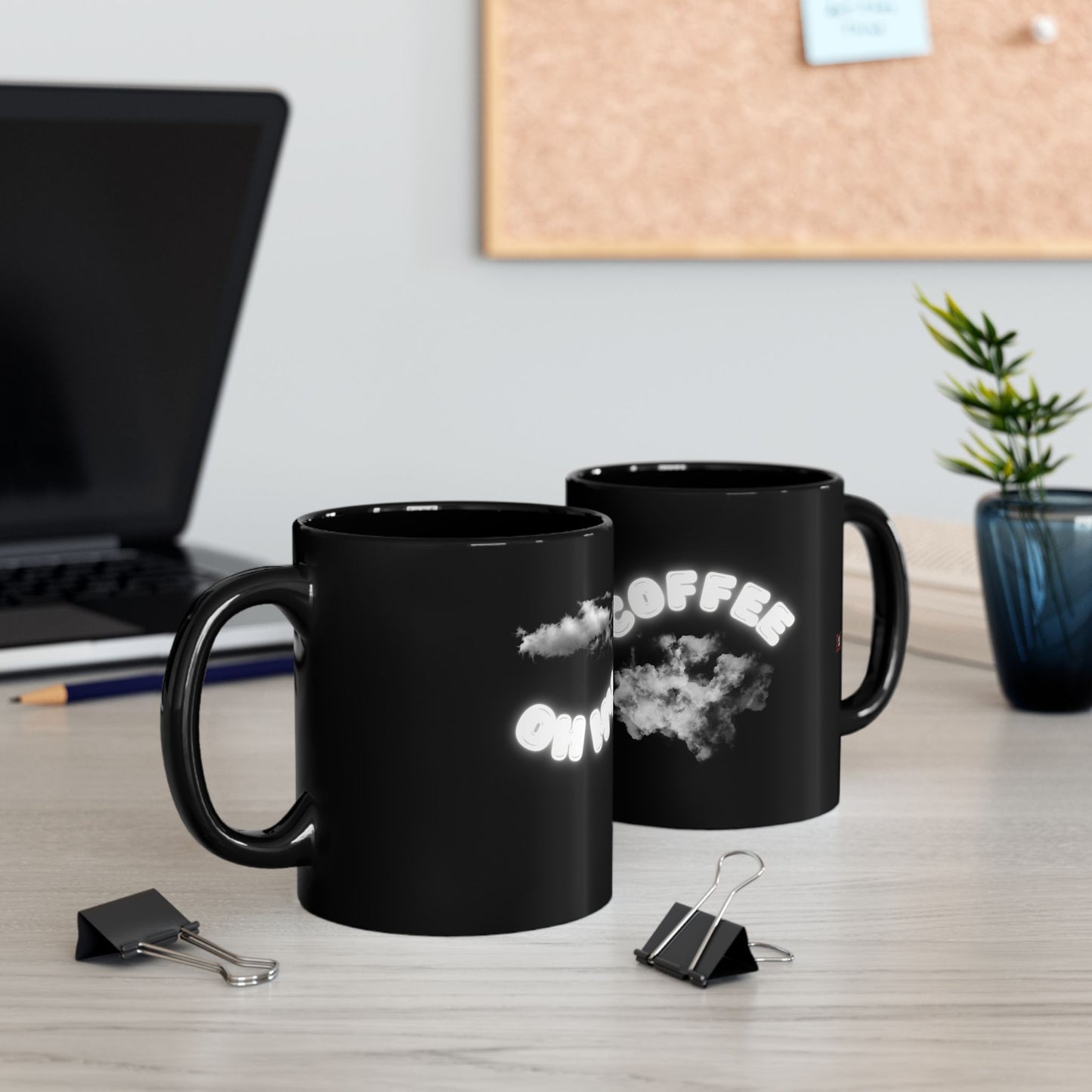 Oh My Coffee Black Mug -REDHOME