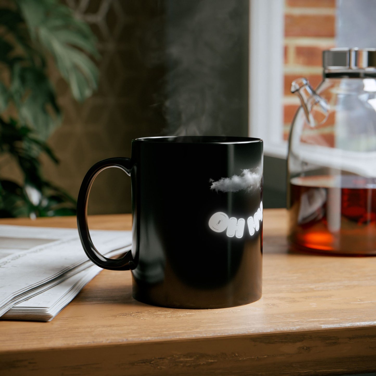Oh My Coffee Black Mug -REDHOME